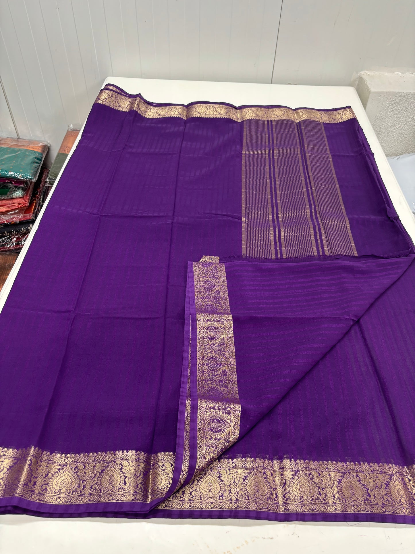 Embossed Georgette (Leaf Border)