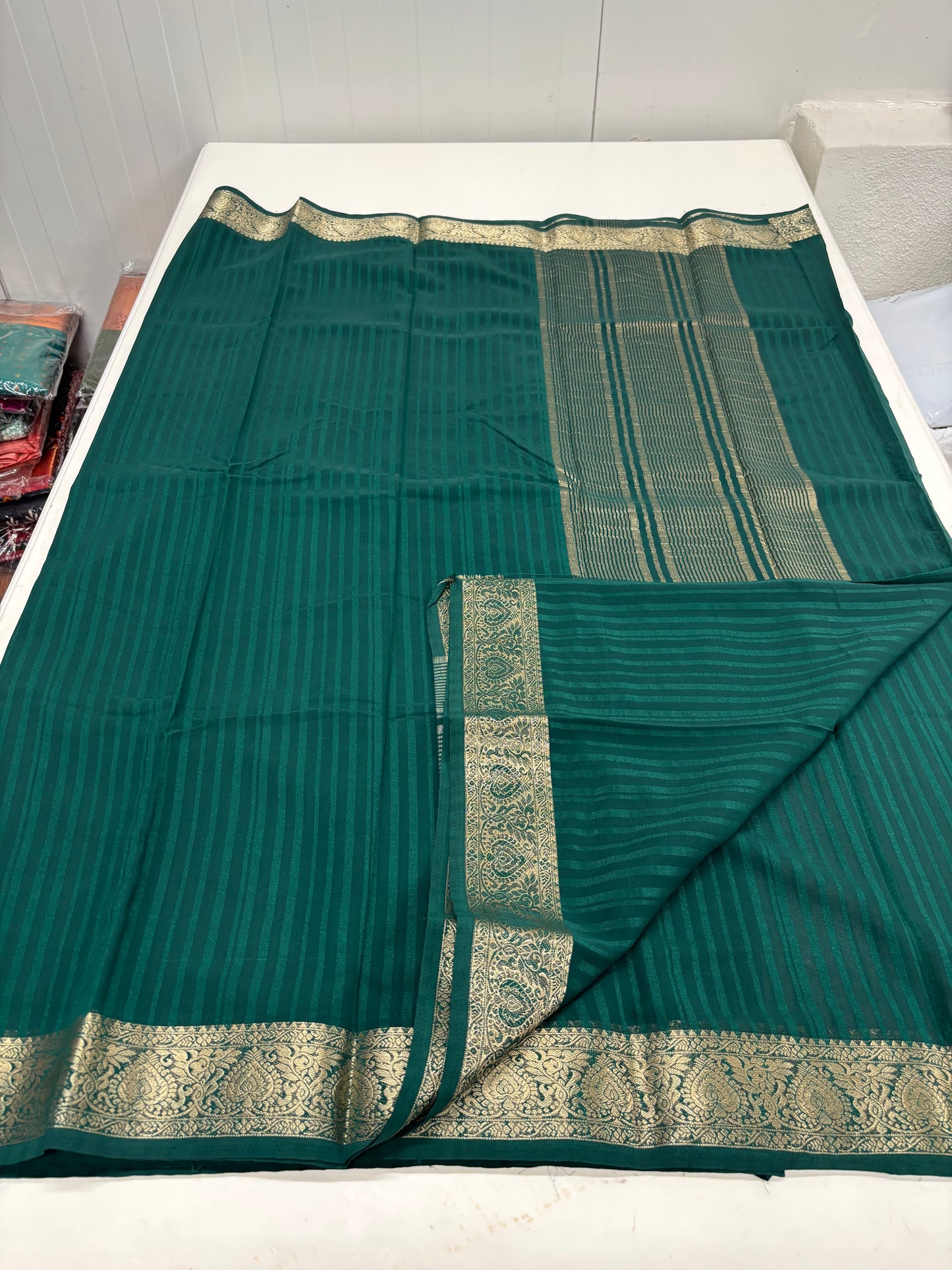 Embossed Georgette (Leaf Border)