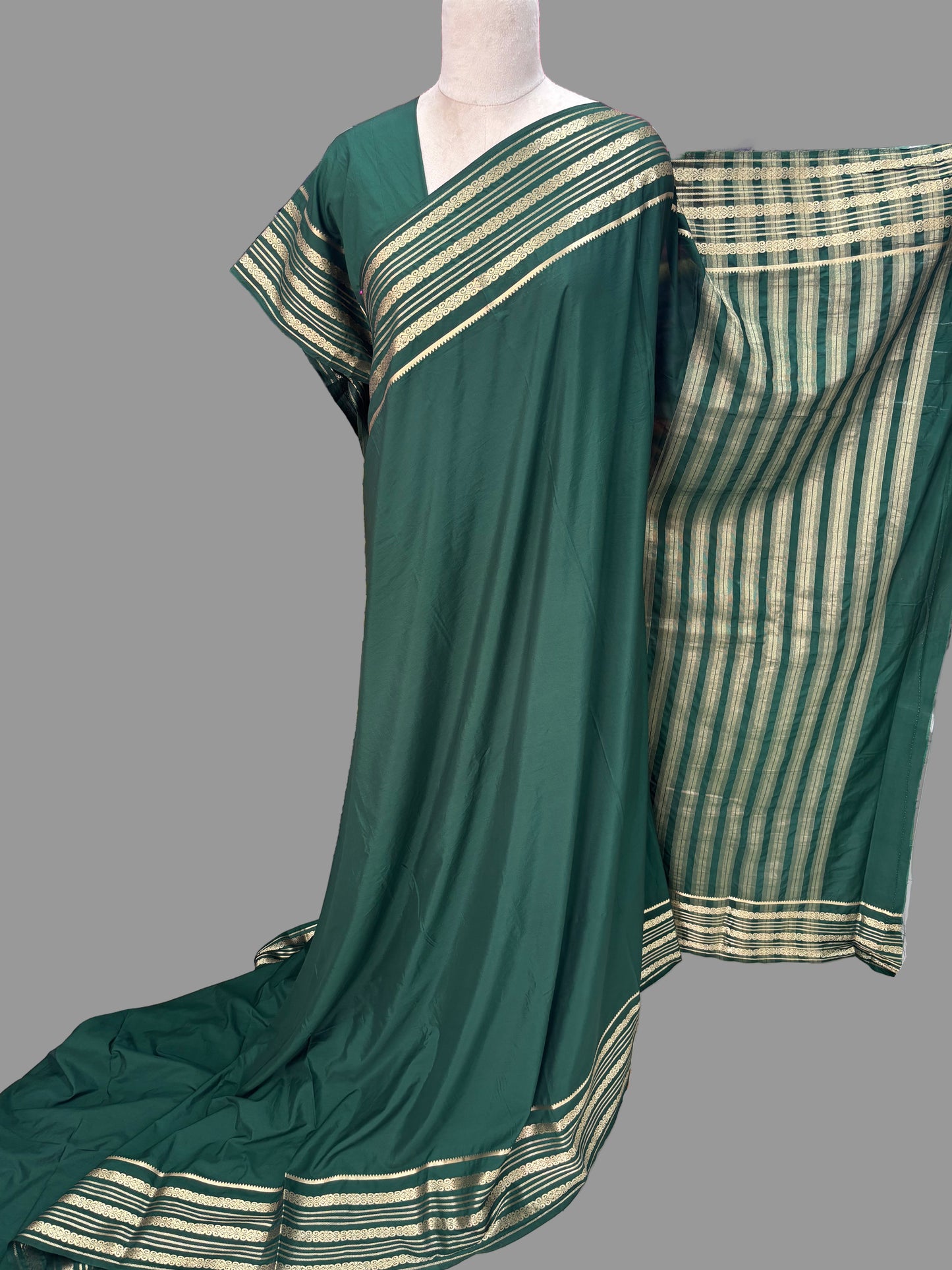 Semi Mysore Crepe (Self, Double Bentex Sequence Border)