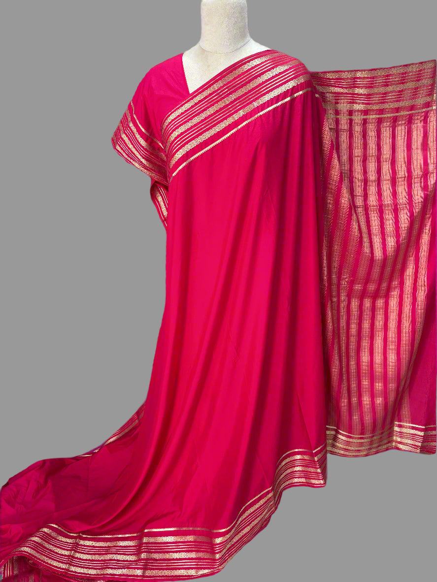 Semi Mysore Crepe (Self, Double Bentex Sequence Border)