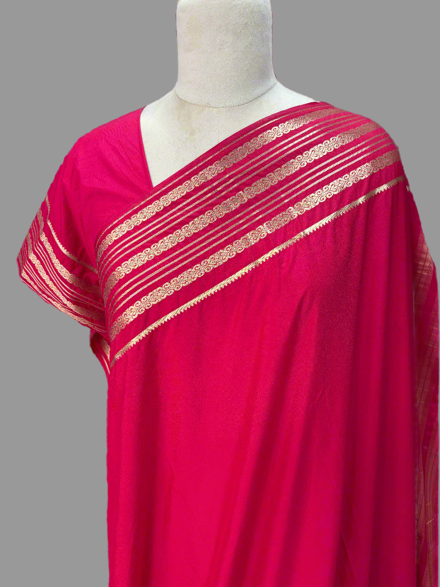 Semi Mysore Crepe (Self, Double Bentex Sequence Border)