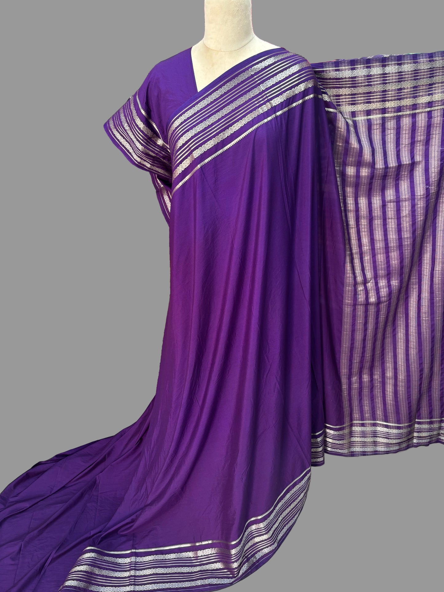 Semi Mysore Crepe (Self, Double Bentex Sequence Border)