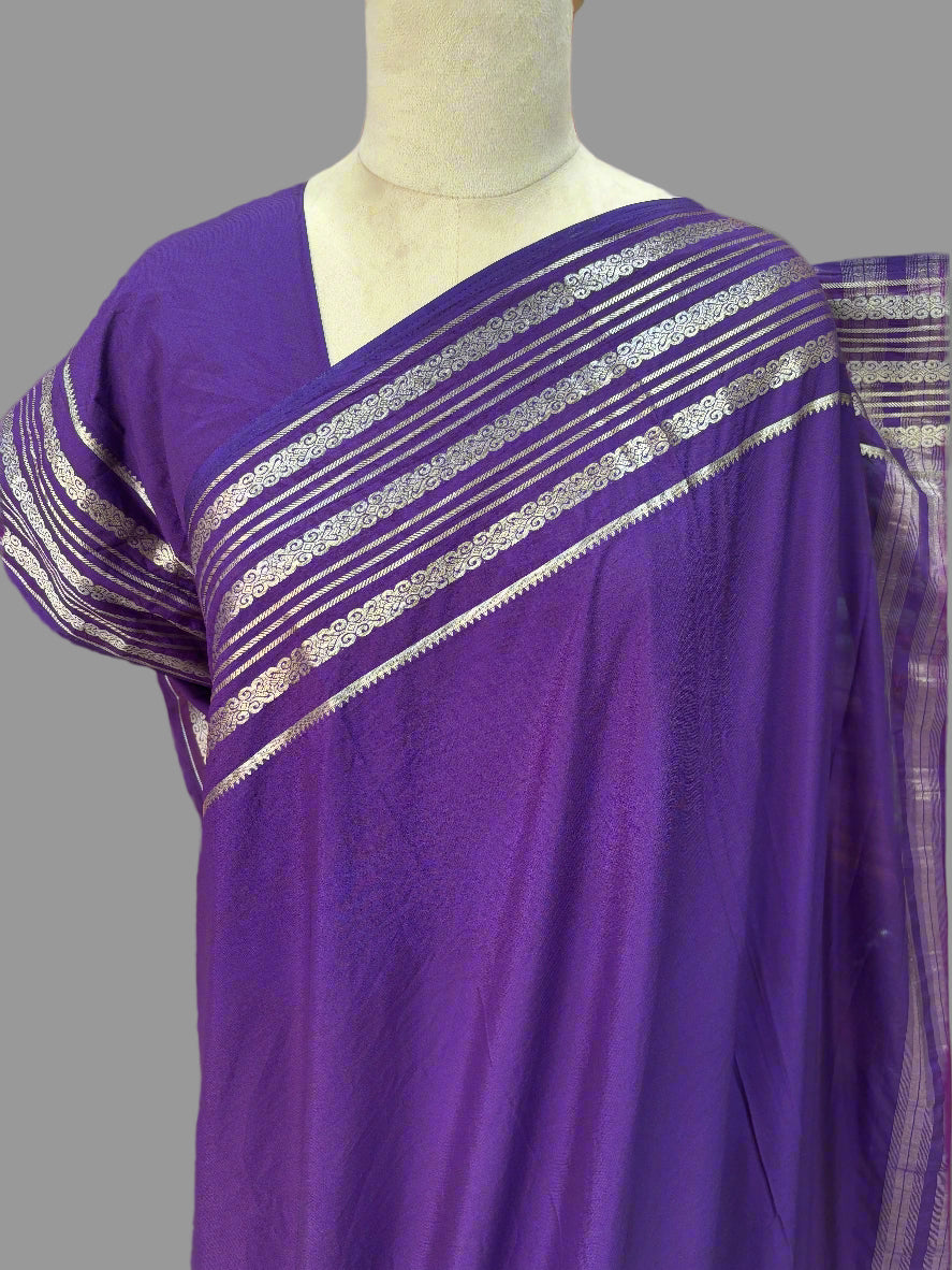 Semi Mysore Crepe (Self, Double Bentex Sequence Border)