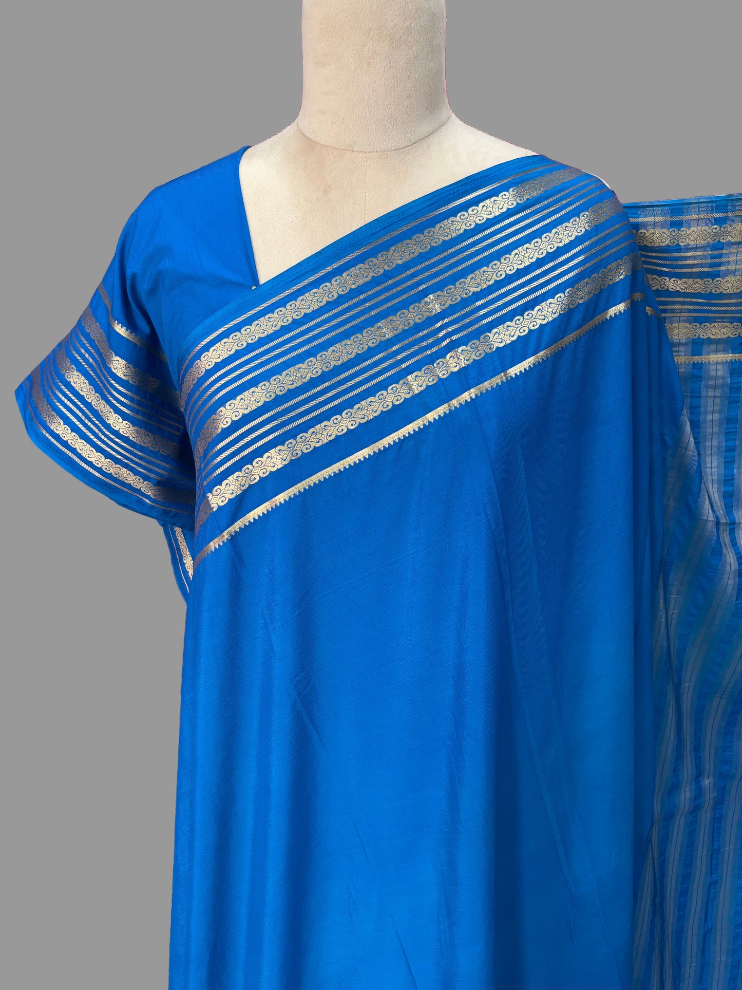 Semi Mysore Crepe (Self, Double Bentex Sequence Border)