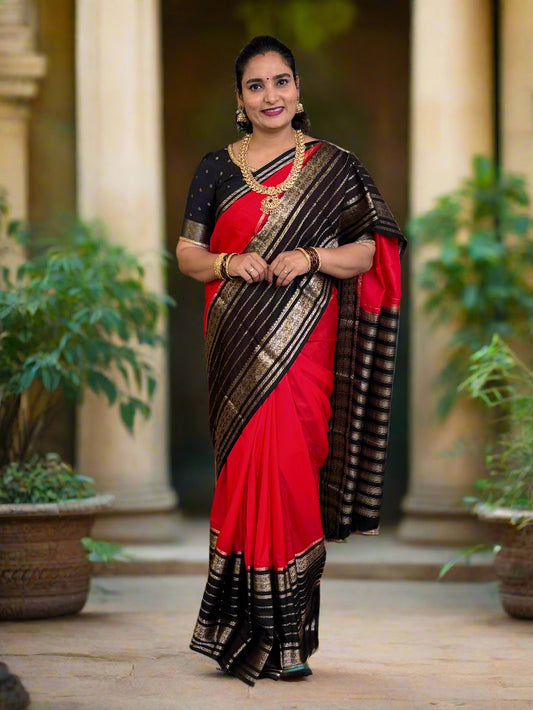 Semi Mysore Crepe (SS Big Bentex Diamond Border)