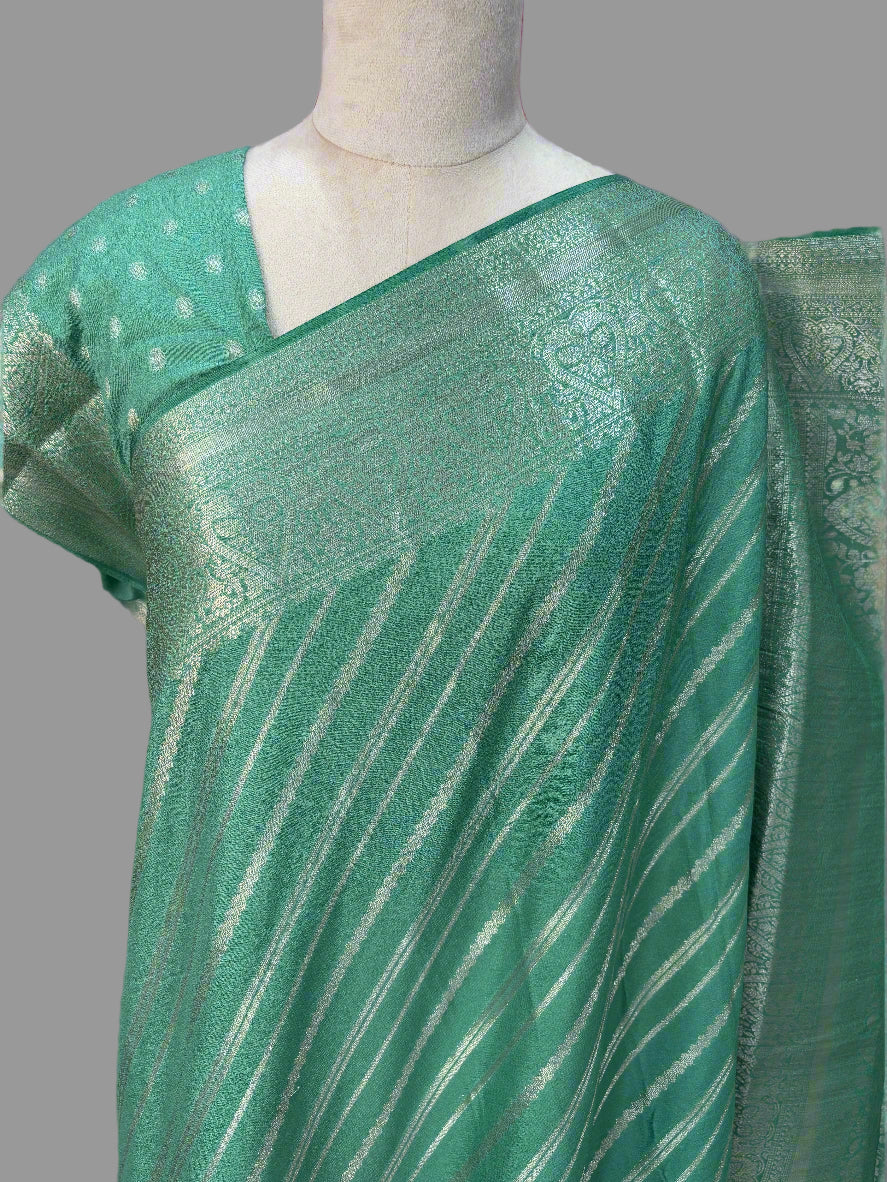 Banarasi Georgette (Grand Pallu and Rich Leaf Border)