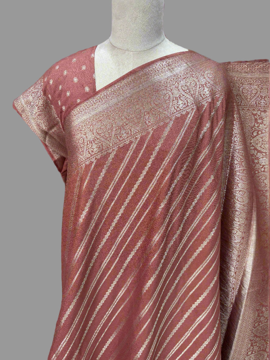 Banarasi Georgette (Grand Pallu and Rich Leaf Border)