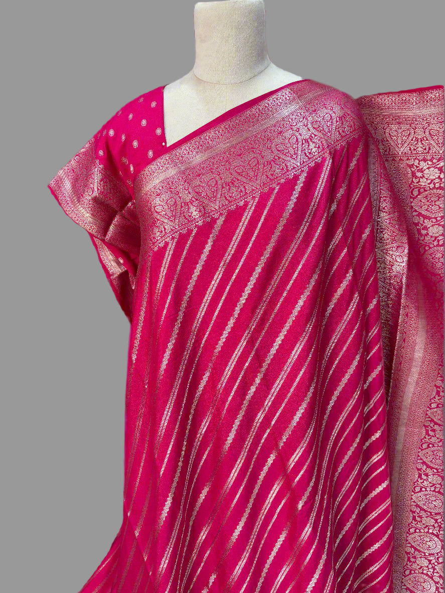 Banarasi Georgette (Grand Pallu and Rich Leaf Border)