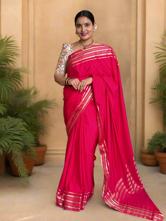 Semi Mysore Crepe (Self, Double Bentex Sequence Border)