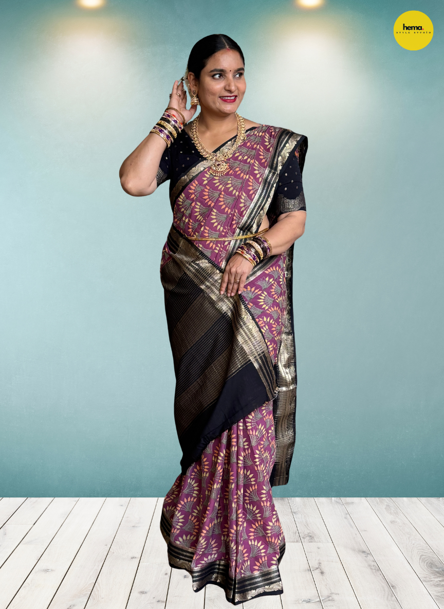 Semi Mysore Crepe (Floral Pattern Printed)