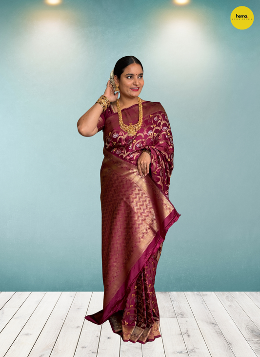 Banarasi Crepe Satin (Jal Pattern with Meena)