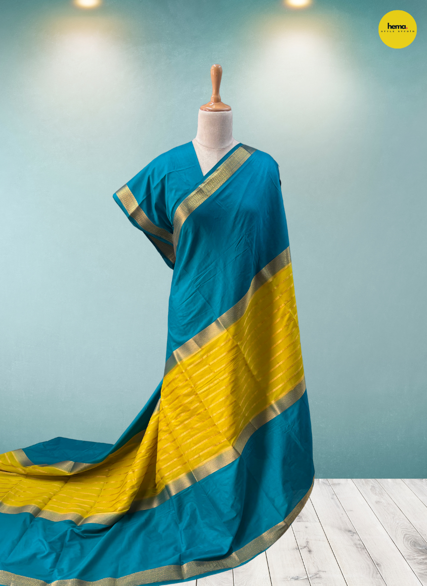 Semi Mysore Crepe (2D, Center Horizontal Lines)