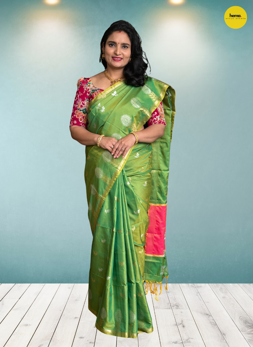 Semi Patola Saree (Double Leaves)