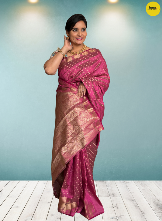 Tussar Saree (Elephant Border)