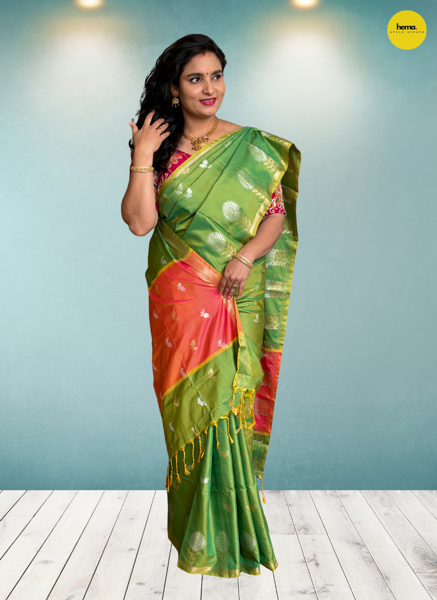 Semi Patola Saree (Double Leaves)