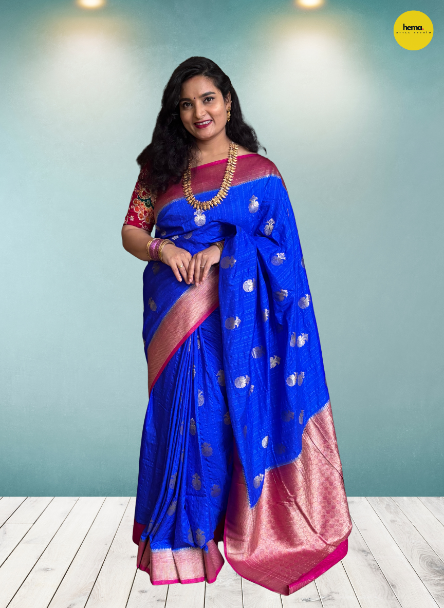 Embossed Crepe Georgette (Gandaberunda Motifs)