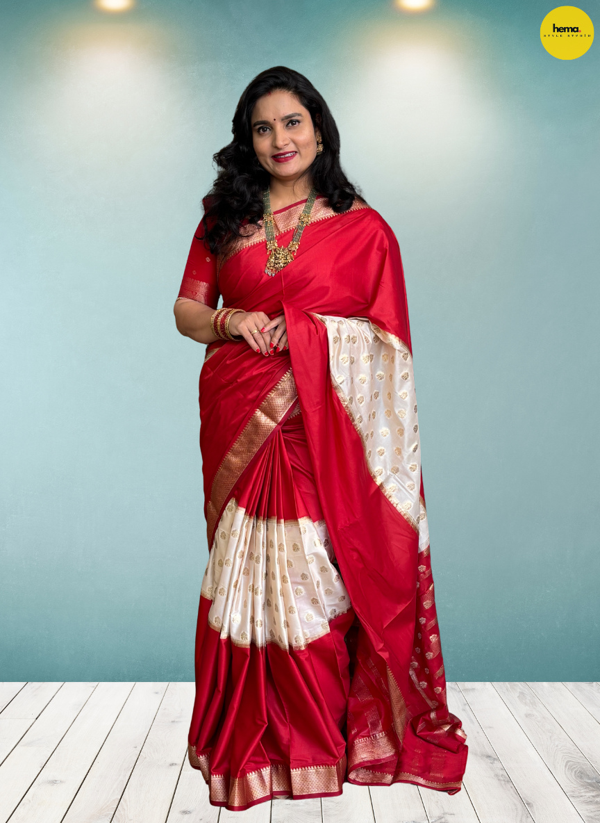 Semi Mysore Crepe (Premium, Half and Half)