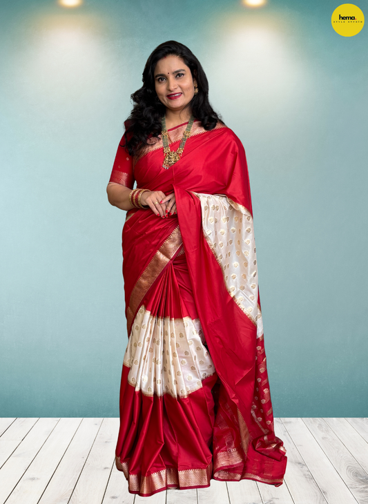 Semi Mysore Crepe (Premium, Half and Half)