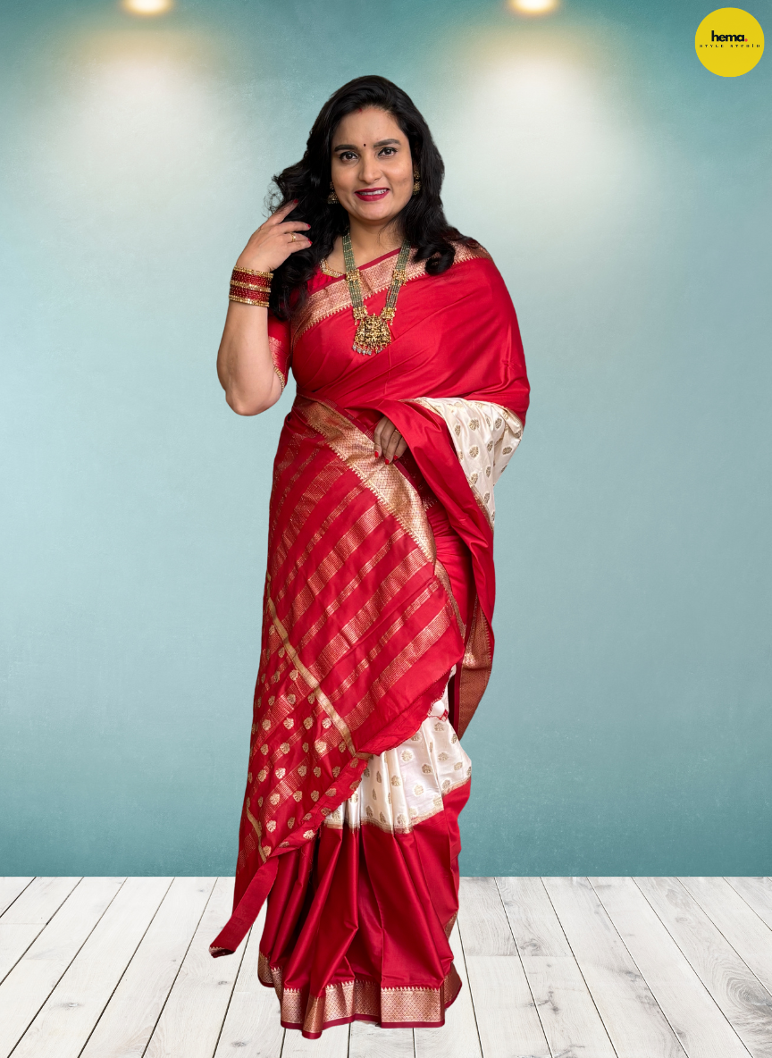 Semi Mysore Crepe (Premium, Half and Half)