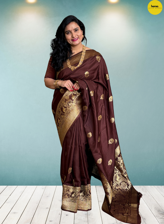 Viscose Saree (Jumka Motifs and Grand Pallu)