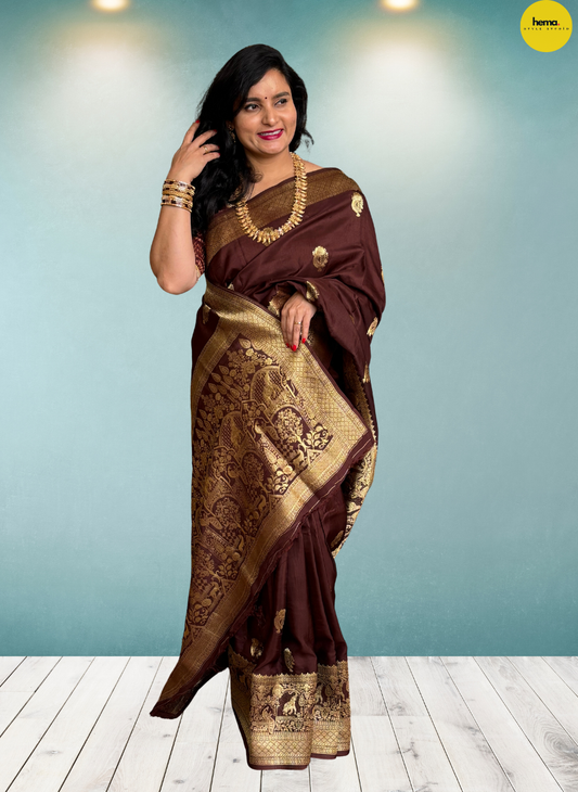 Viscose Saree (Jumka Motifs and Grand Pallu)