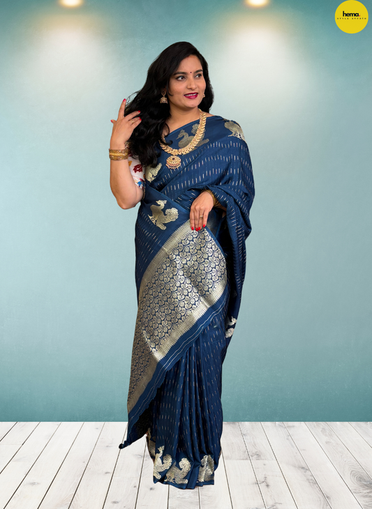 Viscose Saree (Peacock Border)
