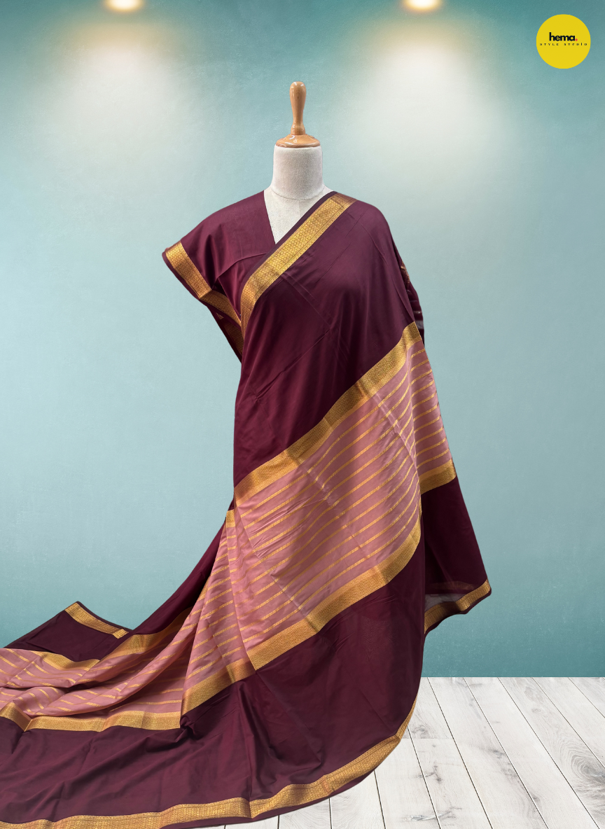 Semi Mysore Crepe (2D, Center Horizontal Lines)