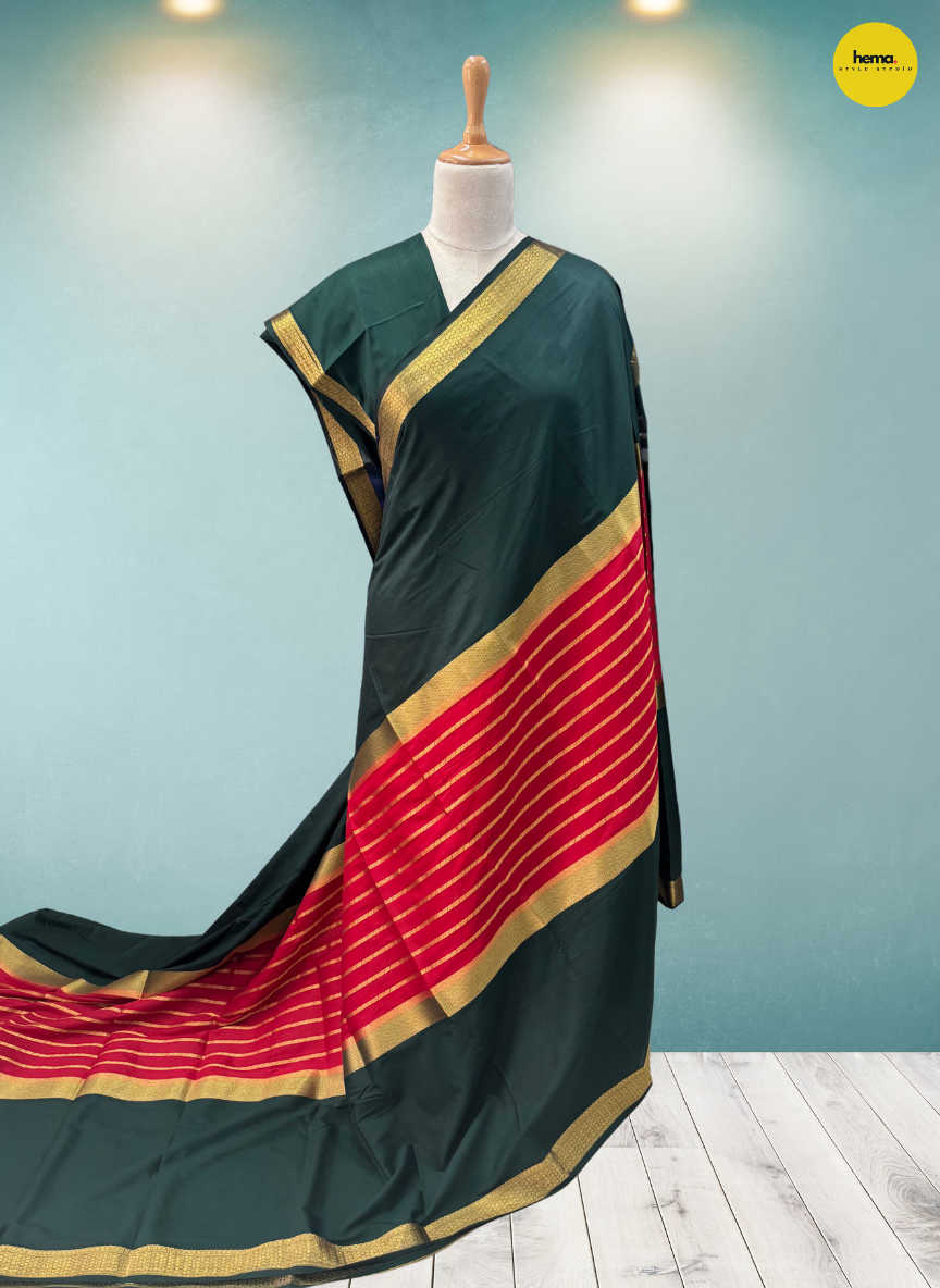 Semi Mysore Crepe (2D, Center Horizontal Lines)