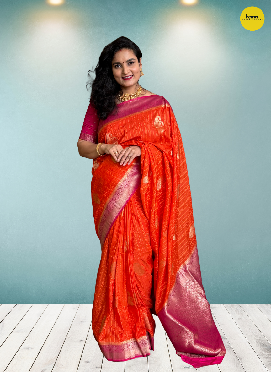 Embossed Georgette (Double Mango Motifs)