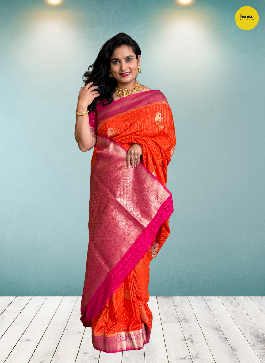 Embossed Georgette (Double Mango Motifs)