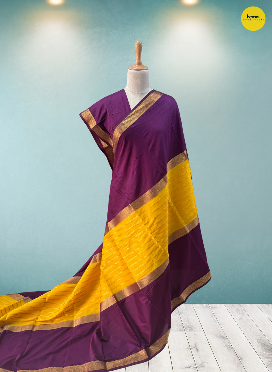 Semi Mysore Crepe (2D, Center Horizontal Lines)