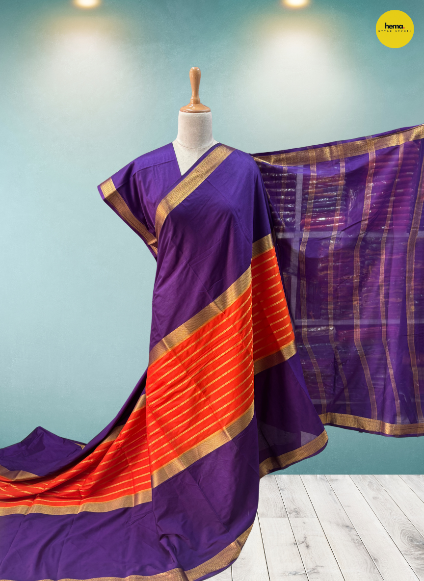 Semi Mysore Crepe (2D, Center Horizontal Lines)