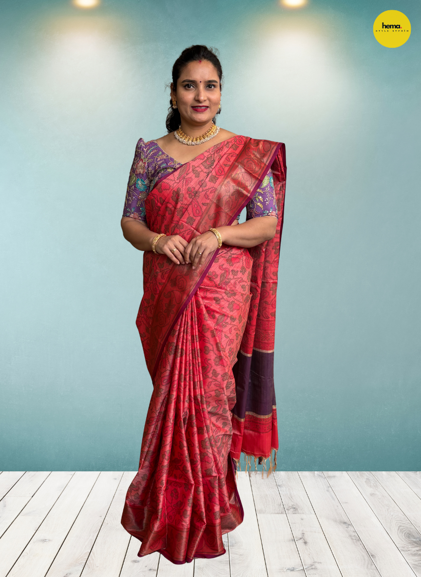 Semi Patola Saree (Pochampally Ikkat Design)