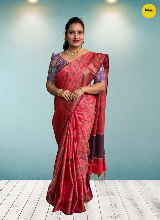 Semi Patola Saree (Pochampally Ikkat Design)