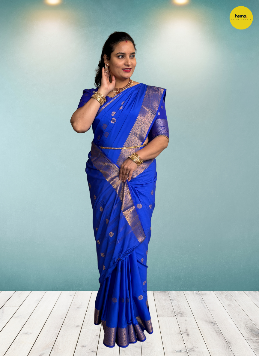 Semi Mysore Crepe (Self, Double Leaf Motifs)