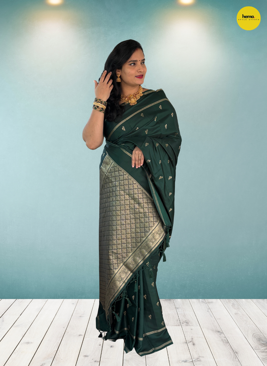 Soft Silk Satin Feel (Small Floral Motifs)