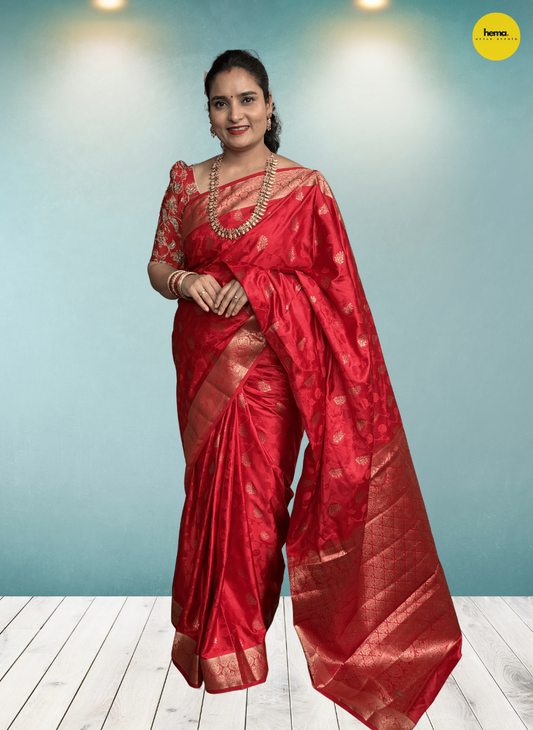 Banarasi Satin (Embossed Floral Design)