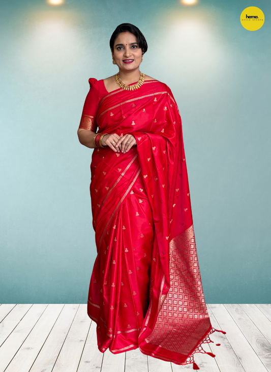 Soft Silk Satin Feel (Small Jumka Motifs)